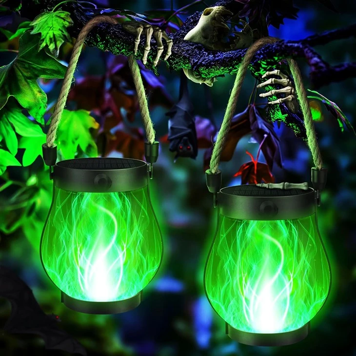 Dancing Flame Solar Lantern Outdoor Lights